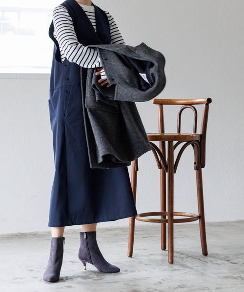 HIMIKO 「HIMIKO」 ショートブーツ 23.5cm ダークグレー レディース