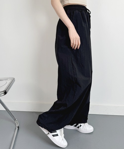 カーゴパンツ シャカシャカ ワイドパンツ ウエストゴム レディース カーゴパンツ シャカシャカ ワイドパンツ ウエストゴム レディース