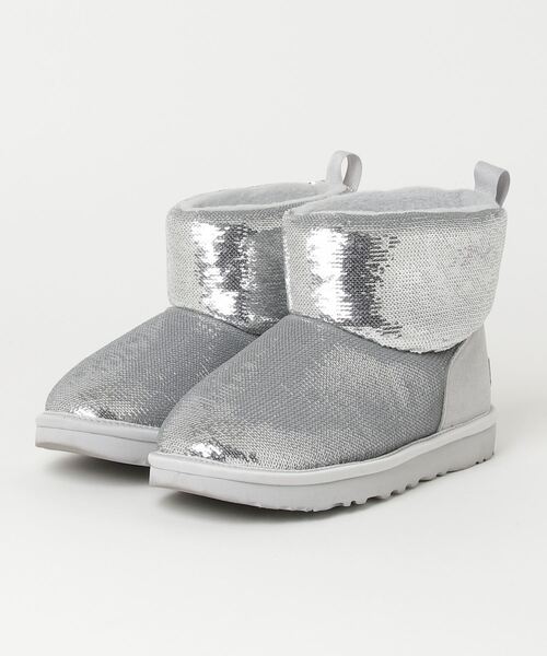 UGG ムートンロングブーツ シルバー 3way Y2K 美品☆ UGG ムートン ロングブーツ 27.5㎝！