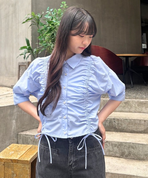 ALAND ブラウス シャツ 3.3 Field Trip／フロントシャーリング