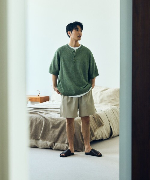 「FREAK'S STORE」 半袖ニット LARGE グリーン メンズ