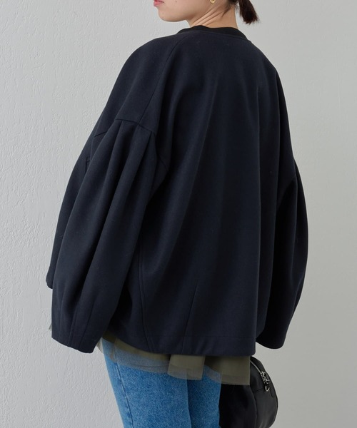 BEARDSLEY ビアズリー ギャザーブルゾン　ブラック　フリーサイズ BEARDSLEY（ビアズリー）の「ギャザーブルゾン（ブルゾン）」 - WEAR