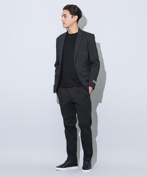 ナノユニバース　セットアップ　ネイビー セール】｢Damerino｣TEXBRID(R)×ECOBLUEトロストレッチ