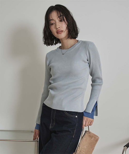 カットスリットリブニット　新品 UNITED TOKYO（ユナイテッドトウキョウ）の「カットスリットリブニット