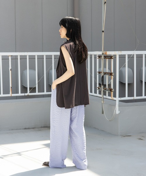 KBF パンツ ストライプイージーパンツ レディース : ZOZOTOWN