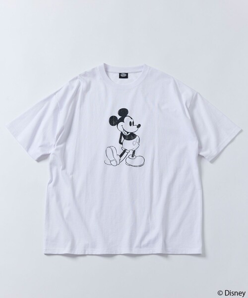 「FREAK'S STORE」 半袖Tシャツ「Disneyコラボ」 MEDIUM ネイビー メンズ