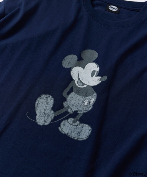 「FREAK'S STORE」 半袖Tシャツ「Disneyコラボ」 MEDIUM ネイビー メンズ