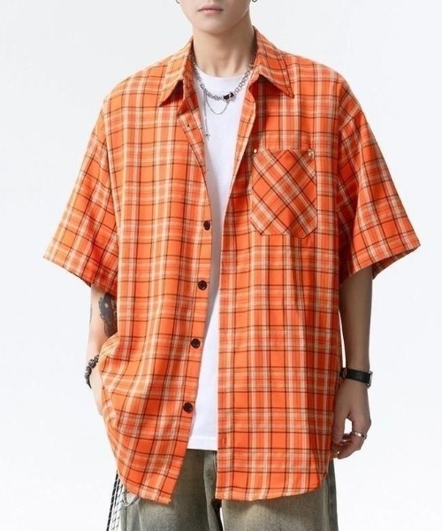 FreeZone シャツ ビビッドチェックオーバーシャツ メンズ レディース