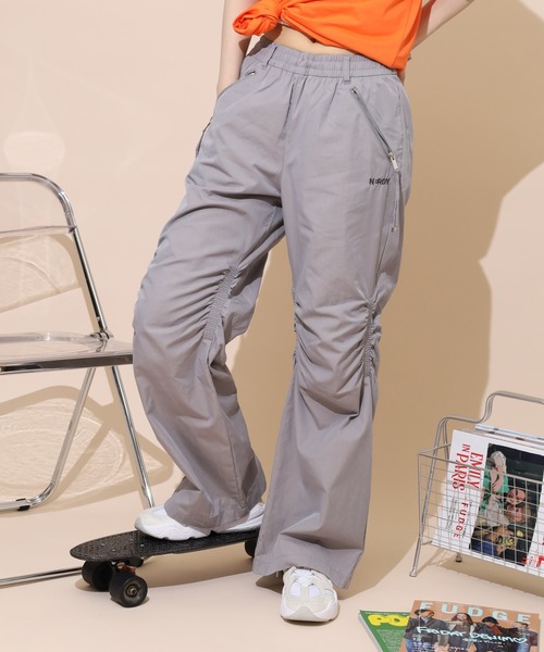 NERDY パンツ ニーシャーリングウーブンパンツ メンズ レディース