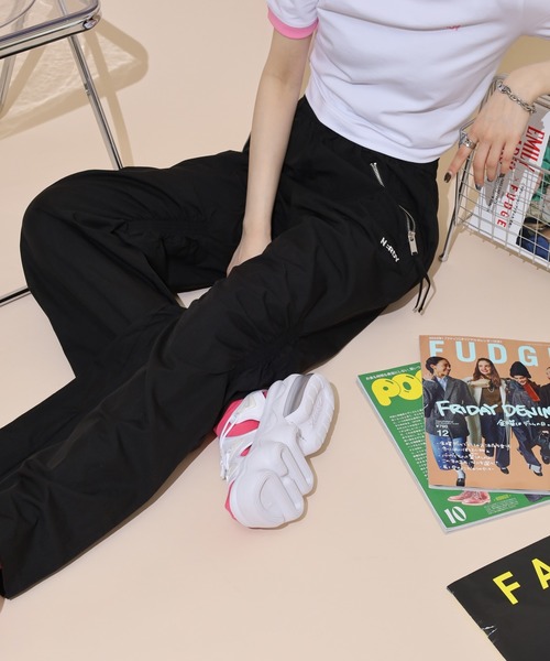 NERDY パンツ ニーシャーリングウーブンパンツ メンズ レディース