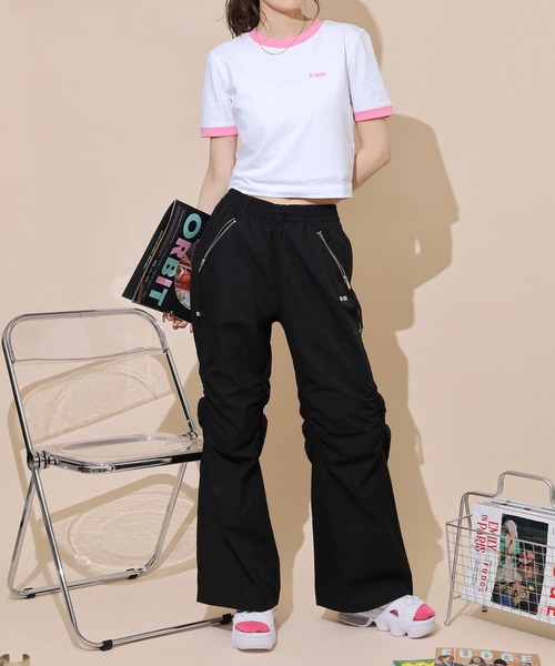 NERDY パンツ ニーシャーリングウーブンパンツ メンズ レディース