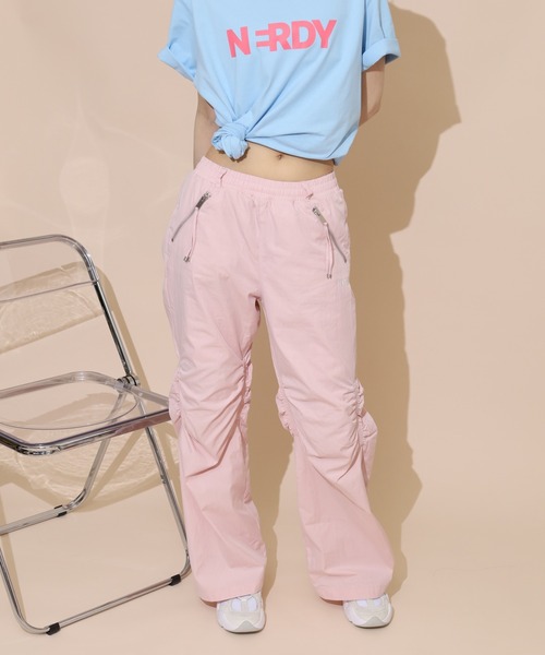 NERDY パンツ ニーシャーリングウーブンパンツ メンズ レディース