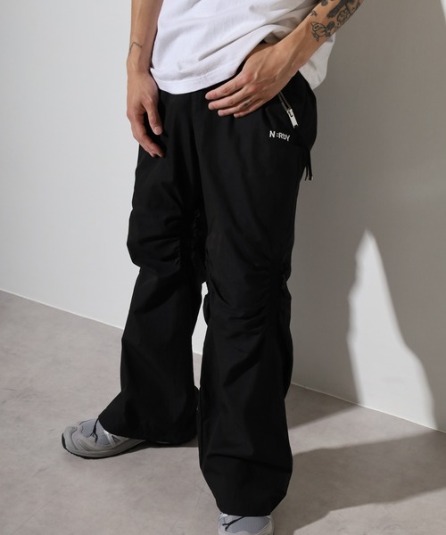 NERDY パンツ ニーシャーリングウーブンパンツ メンズ レディース