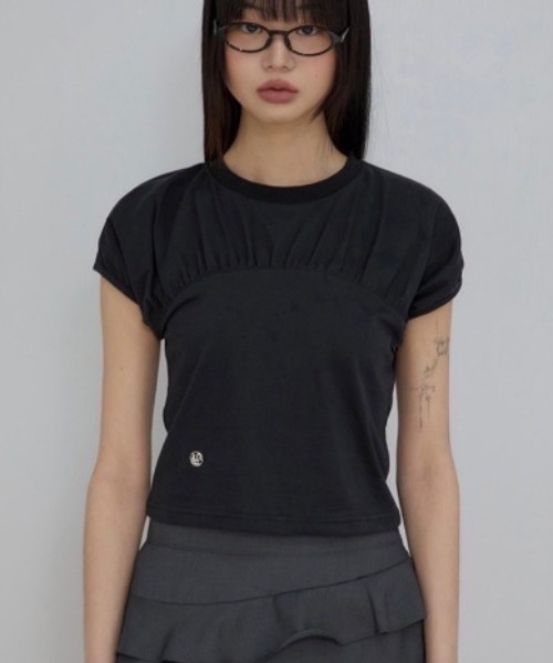tシャツ 「FLAREUP」Kaya Shirred T-Shirt レディース
