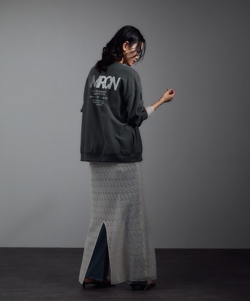 【AMERICANA/アメリカーナ】 ハーフネック ロングスリーブTシャツ AMERICANA アメリカーナ ラグラン Tシャツ ロングスリーブ