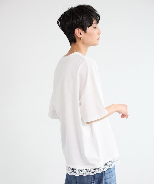 tシャツ BARNYARDSTORM / レースヘムプルオーバー レディース BARNYARDSTORM tシャツ / レースヘムプルオーバー レディース
