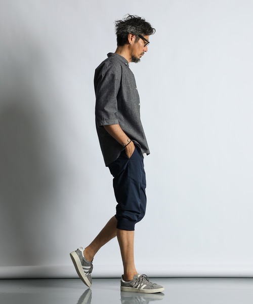 パンツ HALF LEG JOGGER PANTS：ストレッチナイロン クロップド丈 ジョガーパンツ メンズの画像