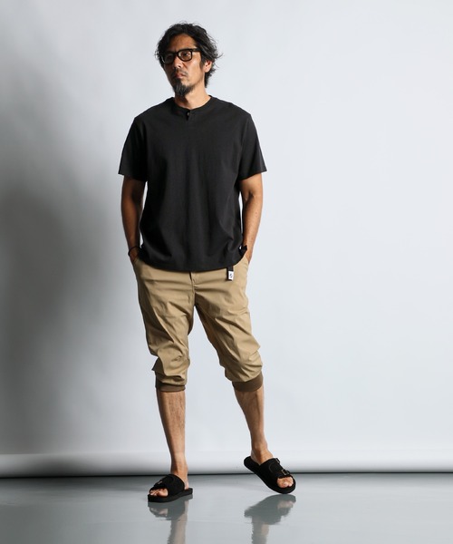 パンツ HALF LEG JOGGER PANTS：ストレッチナイロン クロップド丈 ジョガーパンツ メンズの画像