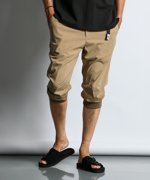 パンツ HALF LEG JOGGER PANTS：ストレッチナイロン クロップド丈 ジョガーパンツ メンズの画像