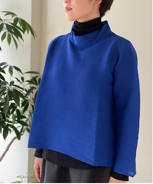「Plantation」 長袖ブラウス M size ブルー レディース