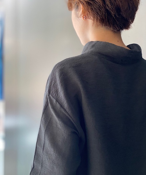 Plantation 「Plantation」 長袖ブラウス M size ブルー