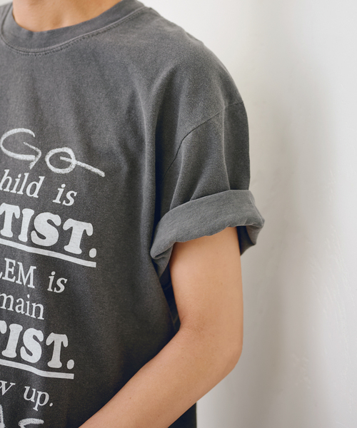 tシャツ YA GOOD IDEAS × KIBITZ HANDWKS MESSAGE TSHIRT レディース FRAMeWORK tシャツ YA GOOD IDEAS × KIBITZ HANDWKS MESSAGE