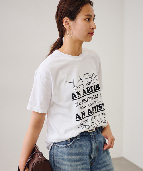 tシャツ YA GOOD IDEAS × KIBITZ HANDWKS MESSAGE TSHIRT レディース FRAMeWORK tシャツ YA GOOD IDEAS × KIBITZ HANDWKS MESSAGE