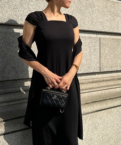 JENNE 黒色ノースリーブロングワンピース JENNE」 ノースリーブワンピース LARGE ブラック レディース