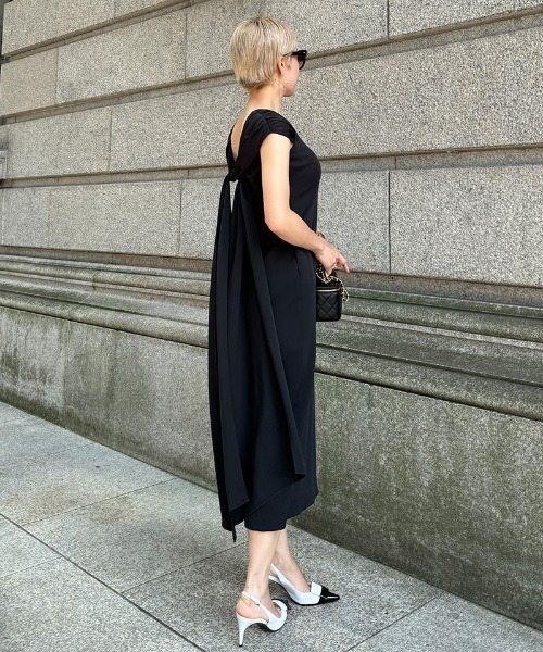JENNE 黒色ノースリーブロングワンピース JENNE」 ノースリーブワンピース LARGE ブラック レディース