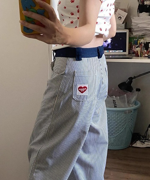 Ritomo De Ricco パンツ ワイドペインターズパンツ レディース