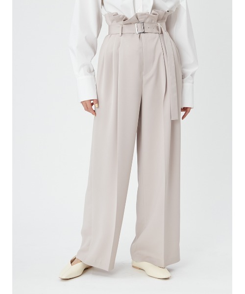 【美品】FRAYI.Dセットアップパンツ サイズ0 FRAY I.D（フレイ・アイディー） スラックス 0 アイボリー レディース