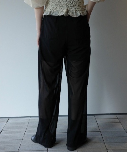 CLANE（クラネ） パンツ CLANE SHEER TUCK PANTS レディース