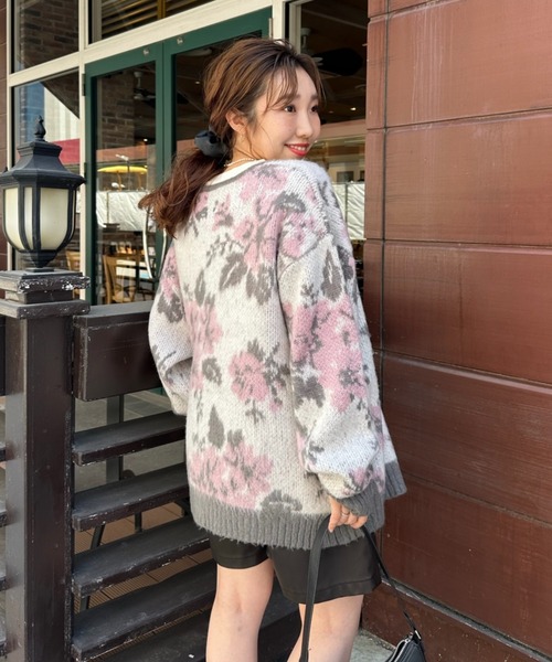 【新品】 ロデオクラウンズ アンゴラニット カーディガン ピンク 羽織RODEO 橋本梨菜着用】RODEO CROWNS リブ配色編みカーディガン ピンク｜Yahoo
