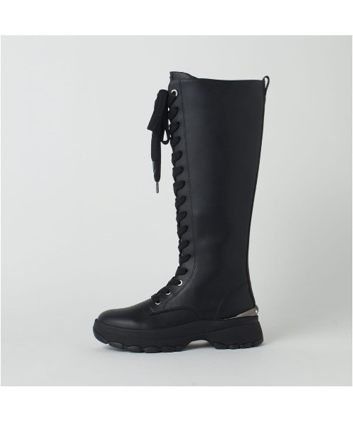 ダイアナ☆新品未使用☆黒 レザー ロングブーツ 7センチヒール23センチ DIANA（ダイアナ） 良好 ブーツ ロングブーツ レザー レディース