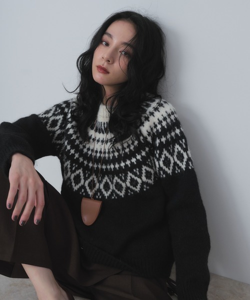 Shelly island（シェリーアイランド） ニット セーター ノルディック