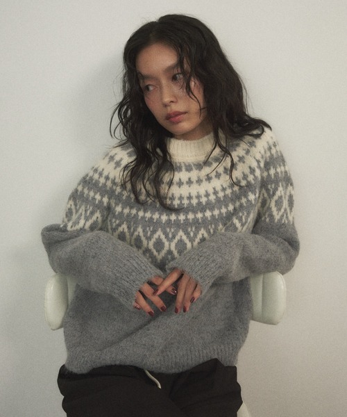 Shelly island（シェリーアイランド） ニット セーター ノルディック