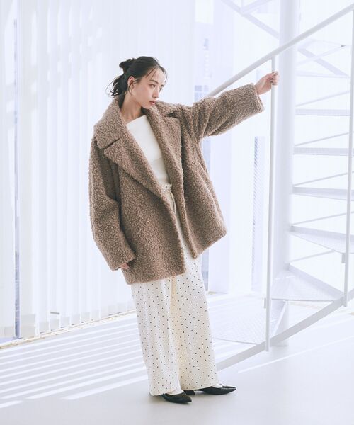 ジャケット・アウター THETOE Breite Shaggy Jacket 2025AW earth music&ecology（アース ミュージック＆エコロジー） ジャケット