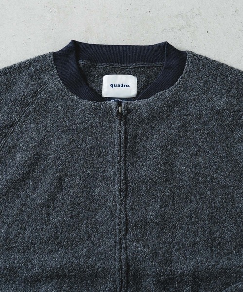 quadro ブルゾン アウター リサイクル紡毛パイルリブブルゾン メンズ