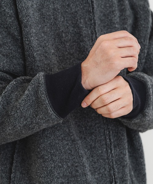 quadro ブルゾン アウター リサイクル紡毛パイルリブブルゾン メンズ