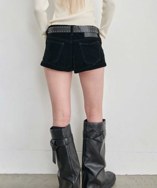 Heart Tattoo パンツ studs belt short pants / スタッズベルト付き