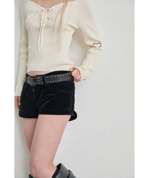 Heart Tattoo パンツ studs belt short pants / スタッズベルト付き