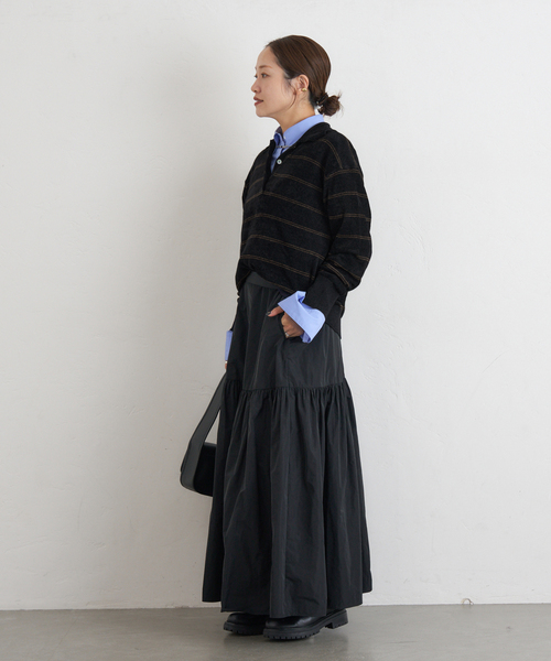 JOURNAL STANDARD★レディースベロアニットロングスリーブポロシャツ ベロアニットロングスリーブポロシャツ（ニット／セーター）｜JOURNAL