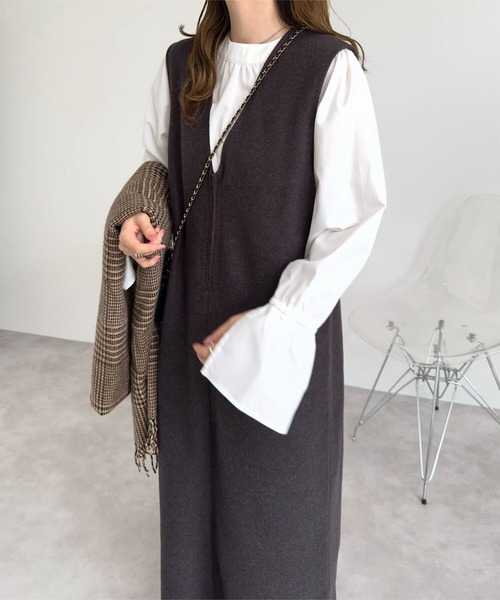 マタニティ 「 mamaレタス 」 深Vネックロングワンピース | KOBE LETTUCE | 05