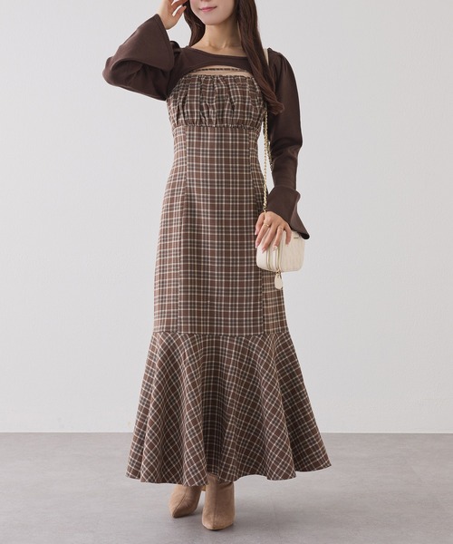 one after another NICE CLAUP ワンピース ショートニット＋マーメイド