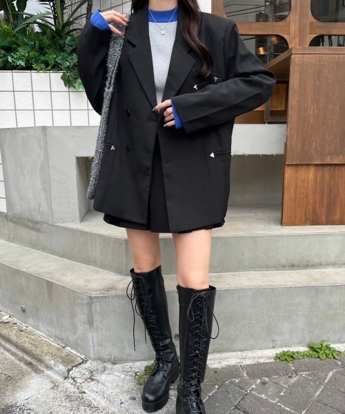 「nemne store」 長袖ニット SMALL ブラック レディース_画像3