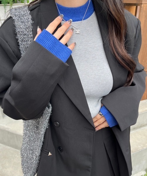 「nemne store」 長袖ニット SMALL ブラック レディース_画像4