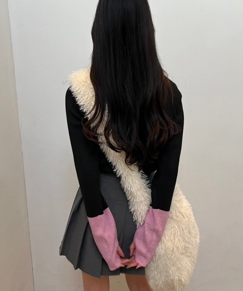 「nemne store」 長袖ニット SMALL ブラック レディース_画像8