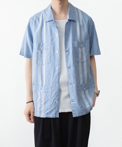 シャツ CO/TEN ジャガードローン グアヤベラ SHIRT / CO/TEN JACQUARD LAWN GUAYABERA SHIRT メンズ