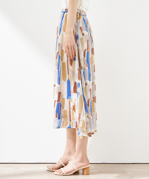 「Petit Honfleur」 フレアスカート M レッド レディース_画像2