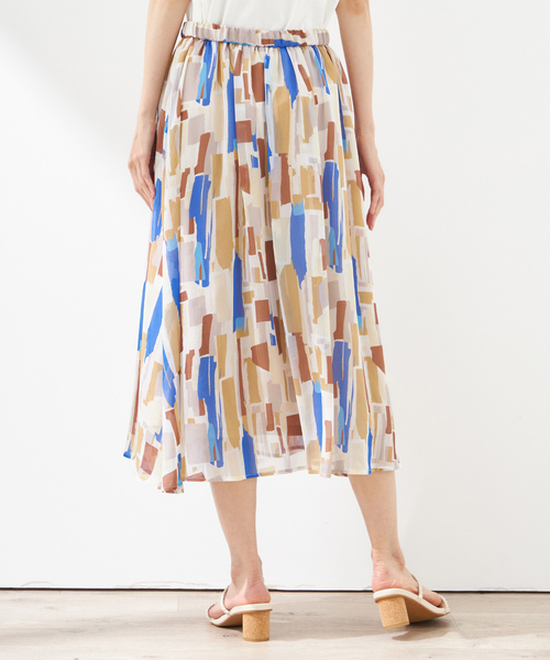 「Petit Honfleur」 フレアスカート M レッド レディース_画像3